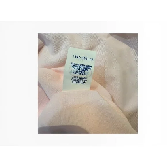 Vintage Womens Skirt Half Slip Plus Size 6X Pink White Hem Lace 100% Nylon USA - Picture 6 of 6